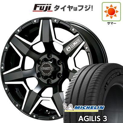 【新品】ハイエース200系 夏タイヤ ホイール4本セット 215/60R17 109/107T ミシュラン アジリス3 クライメイト スワット(マットブラックマシニング) 6.5J 17インチ(送料無料)