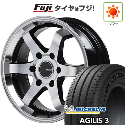 【新品】ハイエース200系 夏タイヤ ホイール4本セット 215/60R17 109/107T ミシュラン アジリス3 BUAN KB RACING17 6.5J 17インチ(送料無料)