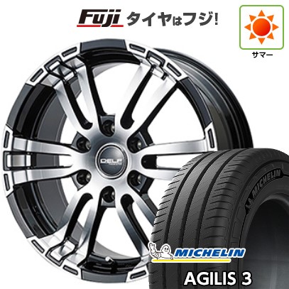 【新品】ハイエース200系 夏タイヤ ホイール4本セット 215/60R17 109/107T ミシュラン アジリス3 フレックス デルフ ゼロツー DF-02 6.5J 17インチ(送料無料)
