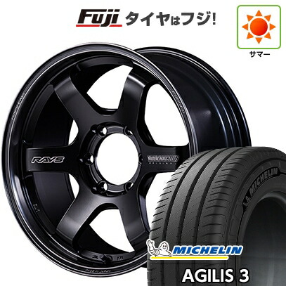 【新品】ハイエース200系 夏タイヤ ホイール4本セット 215/60R17 109/107T ミシュラン アジリス3 RAYS レイズ ボルクレーシング TE37SB Black Shadow LTD 6.5J 17インチ(送料無料)