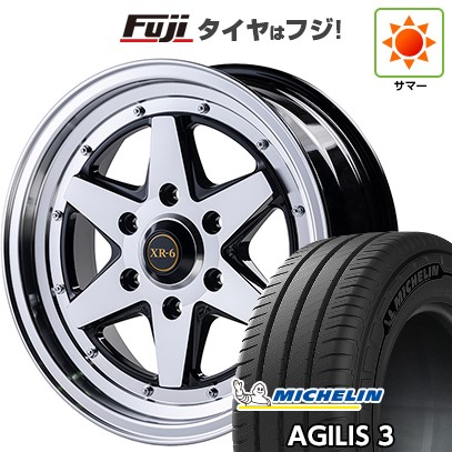 【新品】ハイエース200系 夏タイヤ ホイール4本セット 215/60R17 109/107T ミシュラン アジリス3 ファブレス ヴァローネ XR-6 1P 6.5J 17インチ(送料無料)
