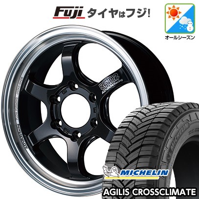 【新品】ハイエース200系 オールシーズンタイヤ ホイール4本セット 215/65R16 109/107T ミシュラン アジリス クロスクライメート ヨコハマ アドバンレーシング RG-D2 for HIACE 6.5J 16インチ(送料無料)