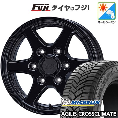 【新品】ハイエース200系 オールシーズンタイヤ ホイール4本セット 195/80R15 108/106S ミシュラン アジリス クロスクライメート ENKEI エンケイ SAMシリーズ カーゴ 15インチ(送料無料)