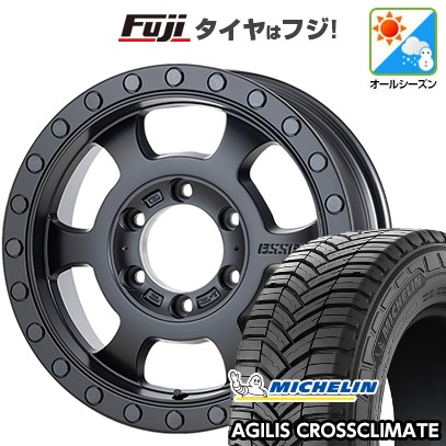 【新品】ハイエース200系 オールシーズンタイヤ ホイール4本セット 215/65R16 109/107T ミシュラン アジリス クロスクライメート エセックス EU-16 6.5J 16インチ(送料無料)｜フジコーポレーション