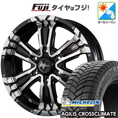 【新品】ハイエース200系 オールシーズンタイヤ ホイール4本セット 215/65R16 109/107T ミシュラン アジリス クロスクライメート MID WHEELS NITRO POWER クロスクロウ 6.5J 16インチ(送料無料)|フジコーポレーション