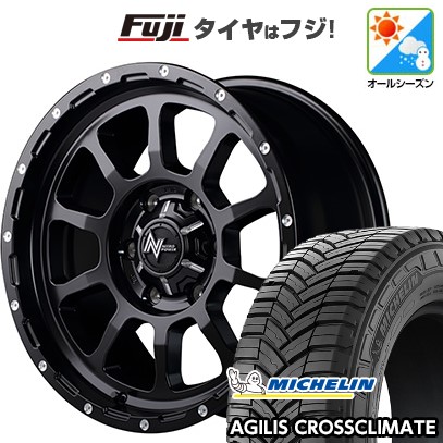 【新品】ハイエース200系 オールシーズンタイヤ ホイール４本セット 195/80R15 108/106S ミシュラン アジリス クロスクライメート MID WHEELS NITRO POWER M10 パーシング 15インチ(送料無料)