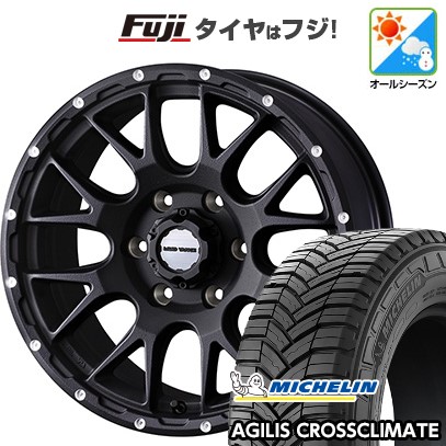 【新品】ハイエース200系 オールシーズンタイヤ ホイール4本セット 215/65R16 109/107T ミシュラン アジリス クロスクライメート WEDS ウェッズアドベンチャー マッドヴァンス 08 6.5J 16インチ(送料無料)｜フジコーポレーション
