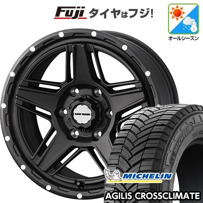 【新品】ハイエース200系 オールシーズンタイヤ ホイール4本セット 215/60R17 109/107T ミシュラン アジリス クロスクライメート WEDS ウェッズアドベンチャー マッドヴァンス 07 6.5J 17インチ(送料無料)｜フジコーポレーション