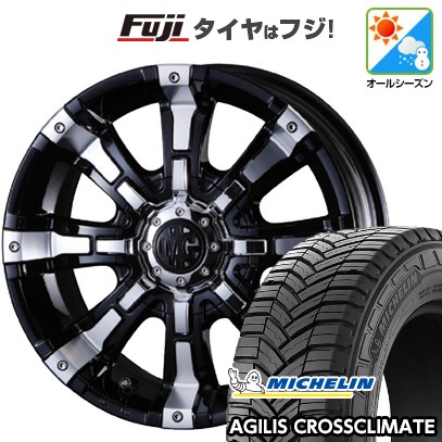 【新品】キャラバン オールシーズンタイヤ ホイール4本セット 215/60R17 109/107T ミシュラン アジリス クロスクライメート クリムソン マーテルギア(MG) ビースト 6.5J 17インチ(送料無料)