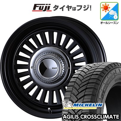 【新品】ハイエース200系 オールシーズンタイヤ ホイール4本セット 215/65R16 109/107T ミシュラン アジリス クロスクライメート クリムソン ディーン カリフォルニア 6.5J 16インチ(送料無料)