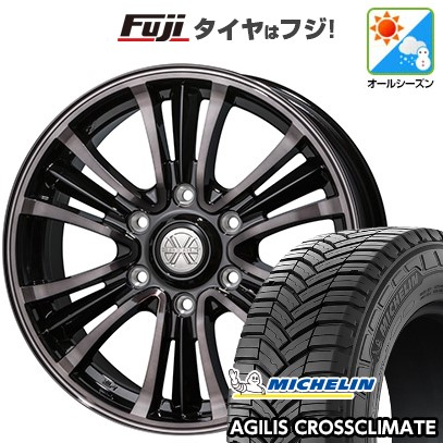【新品】キャラバン オールシーズンタイヤ ホイール4本セット 215/65R16 109/107T ミシュラン アジリス クロスクライメート トピー バザルト-X タイプ2 6.5J 16インチ(送料無料)