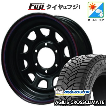 【新品】ハイエース200系 オールシーズンタイヤ ホイール4本セット 215/65R16 109/107T ミシュラン アジリス クロスクライメート AWC デイトナブラック 7J 16インチ(送料無料)