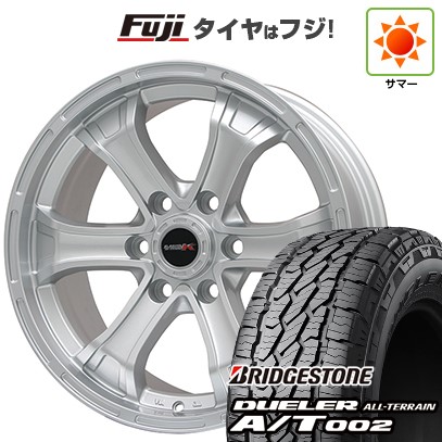 【新品】プラド/ハイラックス 夏タイヤ ホイール4本セット 265/70R17 ブリヂストン デューラー A/T002 OWL/RBL ビッグウエイ B-MUD K(シルバー) トヨタ車専用 7.5J 17インチ(送料無料)