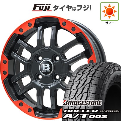 【新品】デリカD5 夏タイヤ ホイール4本セット 245/70R16 ブリヂストン デューラー A/T002 OWL/RBL ビッグウエイ B-LUGNAS FRD(マットブラック/レッドリム) 6.5J 16インチ(送料無料)