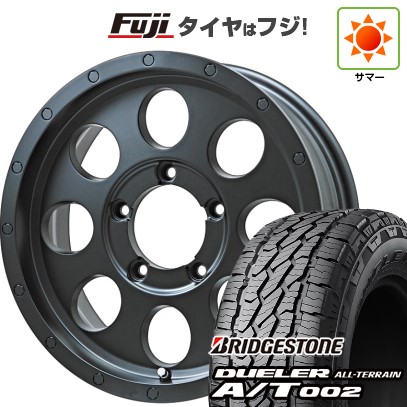 【新品】ジムニーシエラ/ジムニーノマド 夏タイヤ ホイール4本セット 215/70R16 ブリヂストン デューラー A/T002 OWL/RBL レアマイスター LMG CS-8 マットブラック 6J 16インチ(送料無料)