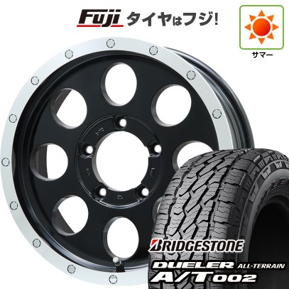 【新品】ジムニー 夏タイヤ ホイール4本セット 175/80R16 ブリヂストン デューラー A/T002 RBL レアマイスター LMG CS-8 グロスブラック/リムポリッシュ 5.5J 16インチ(送料無料)｜フジコーポレーション 66,770円