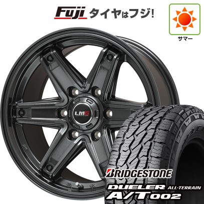 【新品】プラド/ハイラックス 夏タイヤ ホイール4本セット 265/65R17 ブリヂストン デューラー A/T002 OWL/RBL レアマイスター LMG エトナ(ディープグレー) 17インチ(送料無料) サマータイヤ｜フジコーポレーション