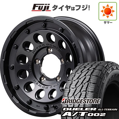 【新品】ジムニーシエラ/ジムニーノマド 夏タイヤ ホイール4本セット 215/70R16 ブリヂストン デューラー A/T002 OWL/RBL MID WHEELS NITRO POWER H12 ショットガン 6J 16インチ(送料無料)｜フジコーポレーション