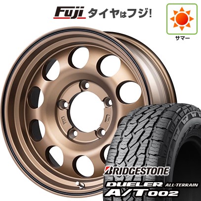 【新品】ジムニーシエラ/ジムニーノマド 夏タイヤ ホイール4本セット 215/70R16 ブリヂストン デューラー A/T002 OWL/RBL プラスライン フィールドコンクエスト 6J 16インチ(送料無料)|フジコーポレーション