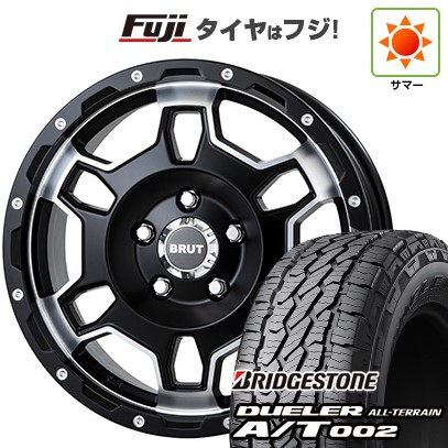 【新品】デリカD5 夏タイヤ ホイール4本セット 215/70R16 ブリヂストン デューラー A/T002 OWL/RBL トライスター BRUT BR-66 6.5J 16インチ(送料無料)