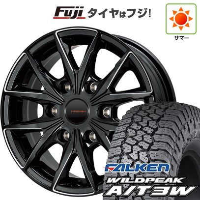 【新品】ハイエース200系 夏タイヤ ホイール4本セット 195/80R15 107/105N ファルケン ワイルドピーク A/T3W プレミックス HC2x6(ブラックフライス) 6J 15インチ(送料無料)｜フジコーポレーション