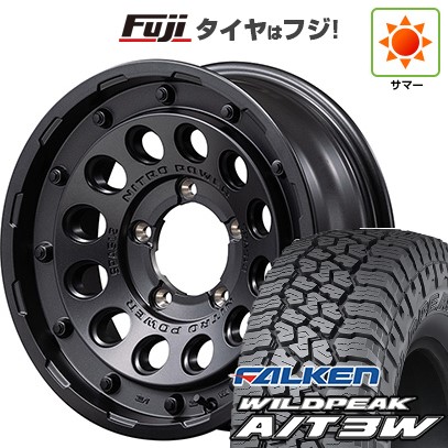 【新品】ジムニーシエラ/ジムニーノマド 夏タイヤ ホイール4本セット 30X9.5R15 ファルケン ワイルドピーク A/T3W MID WHEELS NITRO POWER H12 ショットガン 15インチ(送料無料) サマータイヤ｜フジコーポレーション