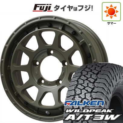 【新品】ジムニー 夏タイヤ ホイール4本セット 175/80R16 ファルケン ワイルドピーク A/T3W レアマイスター LMG DIEZ オリーブグリーン 5.5J 16インチ(送料無料)