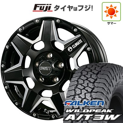 【新品】デリカD5 夏タイヤ ホイール4本セット 235/70R16 ファルケン ワイルドピーク A/T3W クライメイト スワット(マットブラックマシニング) 7J 16インチ(送料無料)