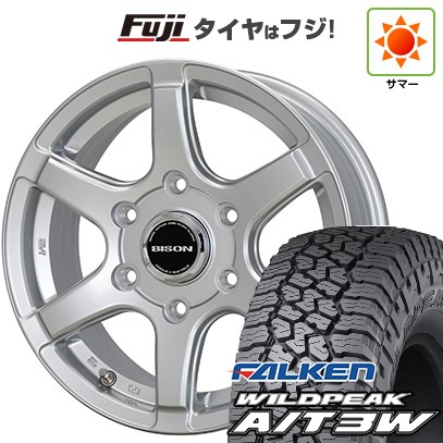 【新品】ハイエース200系 夏タイヤ ホイール4本セット 195/80R15 107/105N ファルケン ワイルドピーク A/T3W ホットスタッフ バイソン BN-04 6J 15インチ(送料無料)|フジコーポレーション