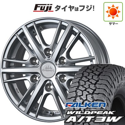 【新品】キャラバン 夏タイヤ ホイール4本セット 195/80R15 107/105N ファルケン ワイルドピーク A/T3W TWS グランヴァード HC1 6J 15インチ(送料無料)