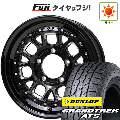 【新品】ジムニーシエラ/ジムニーノマド 夏タイヤ ホイール4本セット 215/70R16 ダンロップ グラントレック AT5 ホットスタッフ バークレイハードロック ヒューロン 6J 16インチ(送料無料)|フジコーポレーション