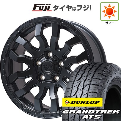 【新品】デリカD5 夏タイヤ ホイール4本セット 235/70R16 ダンロップ グラントレック AT5 トピー ヴァブロ RR-01【限定】 7J 16インチ(送料無料)