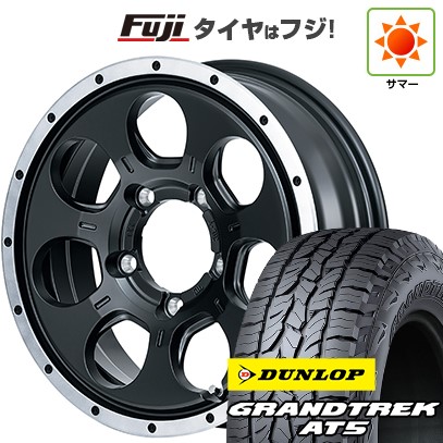 【新品】ジムニー 夏タイヤ ホイール4本セット 175/80R16 ダンロップ グラントレック AT5 MID WHEELS WO-7 5.5J 16インチ(送料無料)|フジコーポレーション