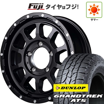【新品】ジムニーシエラ/ジムニーノマド 夏タイヤ ホイール4本セット 215/70R16 ダンロップ グラントレック AT5 MID WHEELS NITRO POWER M10 パーシングJ 6J 16インチ(送料無料)