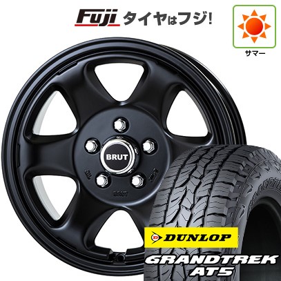 【新品】デリカD5 夏タイヤ ホイール4本セット 245/70R16 ダンロップ グラントレック AT5 トライスター BRUT BR-44 6.5J 16インチ(送料無料)