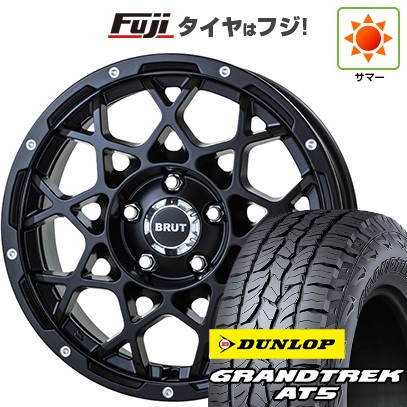 【新品】デリカD5 夏タイヤ ホイール4本セット 245/70R16 ダンロップ グラントレック AT5 トライスター BRUT BR-55 6.5J 16インチ(送料無料)