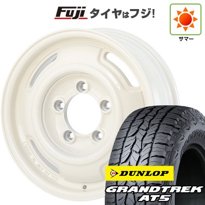 【新品】ジムニー 夏タイヤ ホイール4本セット 175/80R16 ダンロップ グラントレック AT5 アピオ ワイルドボア SR+ 5.5J 16インチ(送料無料)