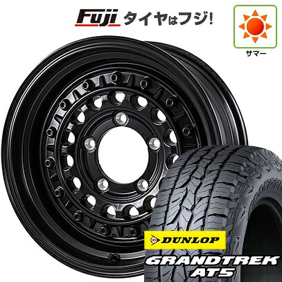 【新品】ジムニーシエラ/ジムニーノマド 夏タイヤ ホイール4本セット 215/70R16 ダンロップ グラントレック AT5 モンツァ HI-BLOCK ターマー 6J 16インチ(送料無料)