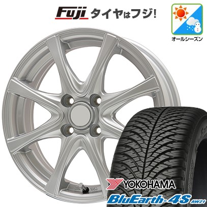 【パンク保証付き】【新品 軽自動車】N-BOX タント スペーシア オールシーズンタイヤ ホイール4本セット 155/65R14 ヨコハマ ブルーアース 4S AW21 オールシーズン エルベ エステローザ FSV 14インチ(送料無料)