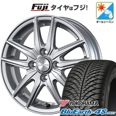【パンク保証付き】【新品 軽自動車】N-BOX タント スペーシア オールシーズンタイヤ ホイール4本セット 155/65R14 ヨコハマ ブルーアース 4S AW21 オールシーズン ブリヂストン エコフォルム SE-20 14インチ(送料無料)
