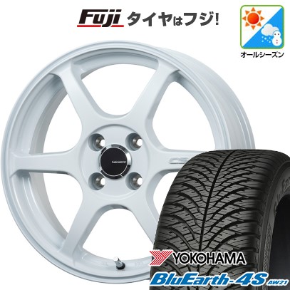 【パンク保証付き】【新品 軽自動車】N-BOX タント スペーシア オールシーズンタイヤ ホイール4本セット 165/55R15 ヨコハマ ブルーアース 4S AW21 オールシーズン レアマイスター CS-V6 15インチ(送料無料)