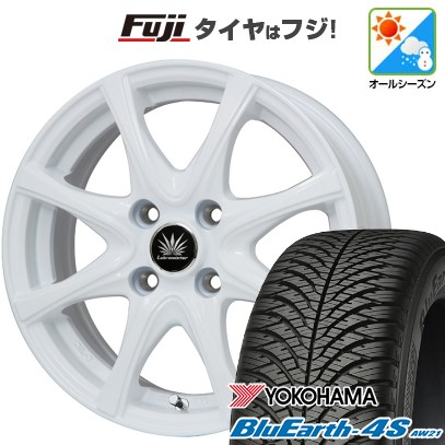 【パンク保証付き】【新品 軽自動車】N-BOX タント スペーシア オールシーズンタイヤ ホイール4本セット 155/65R14 ヨコハマ ブルーアース 4S AW21 オールシーズン プレミックス アマルフィV Jr 14インチ(送料無料)