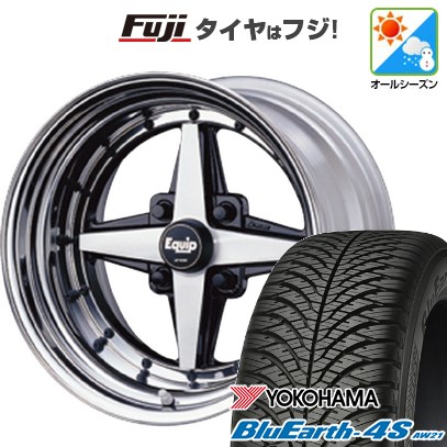 【パンク保証付き】【新品 軽自動車】N-BOX タント スペーシア オールシーズンタイヤ ホイール4本セット 155/65R14 ヨコハマ ブルーアース 4S AW21 オールシーズン WORK ワーク エクイップ 01 14インチ(送料無料)|フジコーポレーション