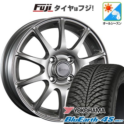 【パンク保証付き】【新品 軽自動車】N-BOX タント スペーシア オールシーズンタイヤ ホイール4本セット 165/55R15 ヨコハマ ブルーアース 4S AW21 オールシーズン ブリヂストン エコフォルム SE-23 15インチ(送料無料)｜フジコーポレーション