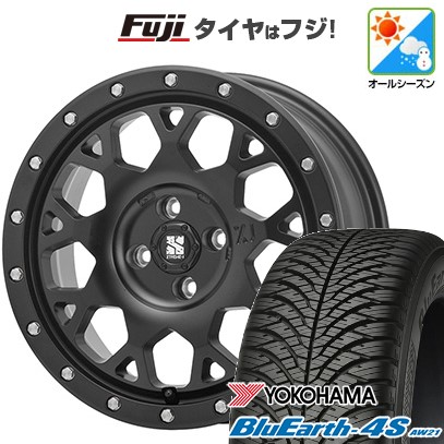 【パンク保証付き】【新品 軽自動車】N-BOX タント スペーシア オールシーズンタイヤ ホイール４本セット 155/65R14 ヨコハマ ブルーアース 4S AW21 オールシーズン MLJ エクストリームJ XJ04 14インチ(送料無料)