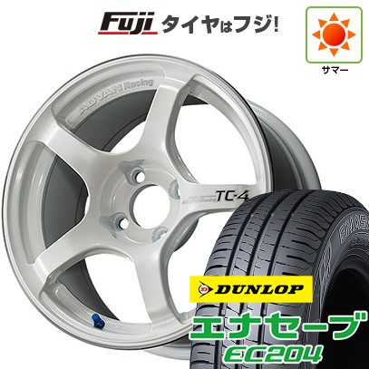 【新品国産車用5穴114.3】 夏タイヤ ホイール4本セット 205/60R16 ダンロップ エナセーブ EC204 ヨコハマ アドバンレーシング TC-4 7J 16インチ(送料無料)