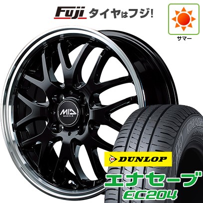 【新品国産車用4穴100】 夏タイヤ ホイール4本セット 195/55R16 ダンロップ エナセーブ EC204 MID WHEELS エグゼ10 6J 16インチ(送料無料)