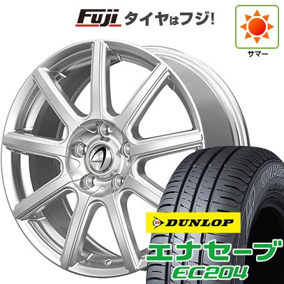 【新品国産車用4穴100】 夏タイヤ ホイール4本セット 195/55R16 ダンロップ エナセーブ EC204 テクノピア アルテミス NS9 6J 16インチ(送料無料)|フジコーポレーション