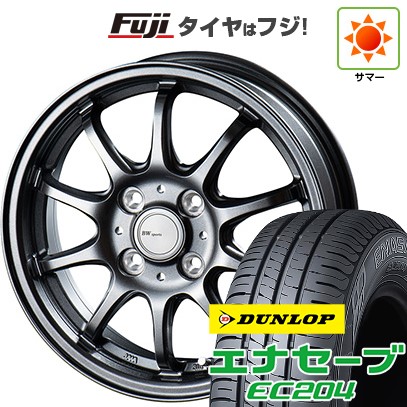 【新品 軽自動車】 夏タイヤ ホイール4本セット 165/55R14 ダンロップ エナセーブ EC204 ビッグウエイ BWスポーツ ZT10 4.5J 14インチ(送料無料)