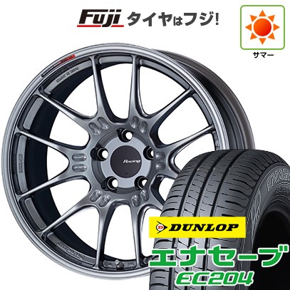 【新品国産車用5穴100】 夏タイヤ ホイール4本セット 215/45R17 ダンロップ エナセーブ EC204 ENKEI エンケイ Racing GTC02 7.5J 17インチ(送料無料)
